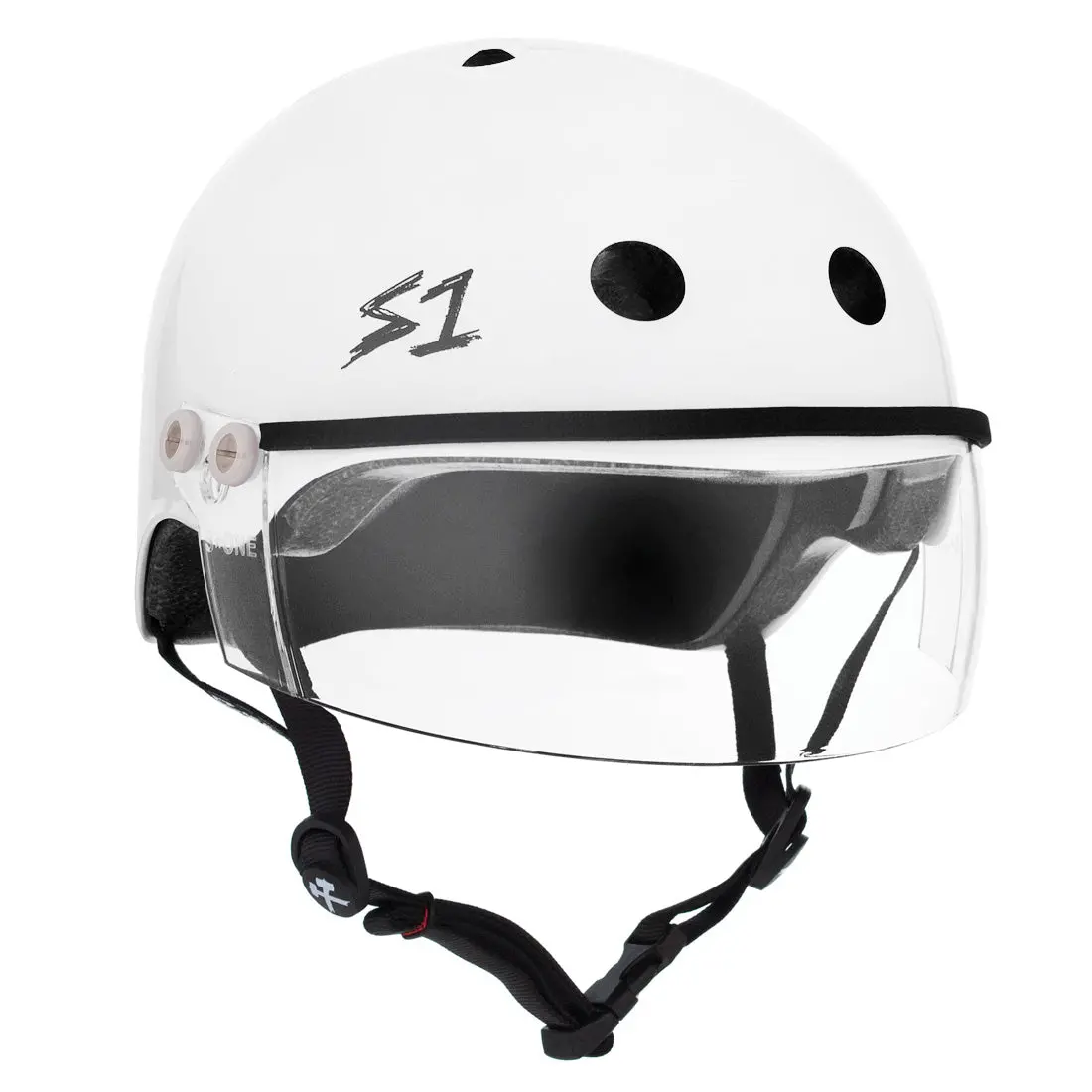 S-One Visor Lifer Helmet - White Gloss 1