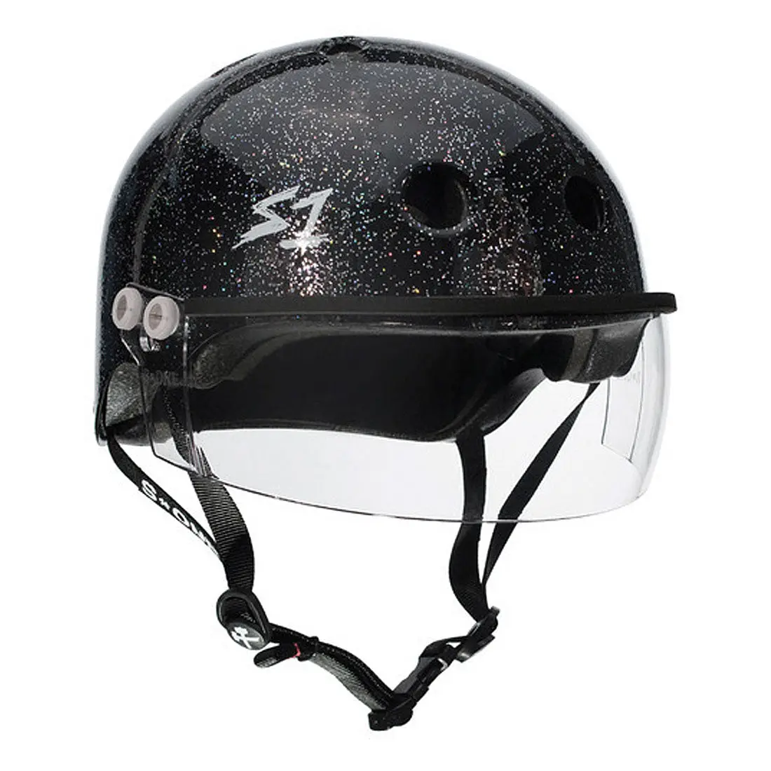 S-One Visor Lifer Helmet - Black Glitter 1