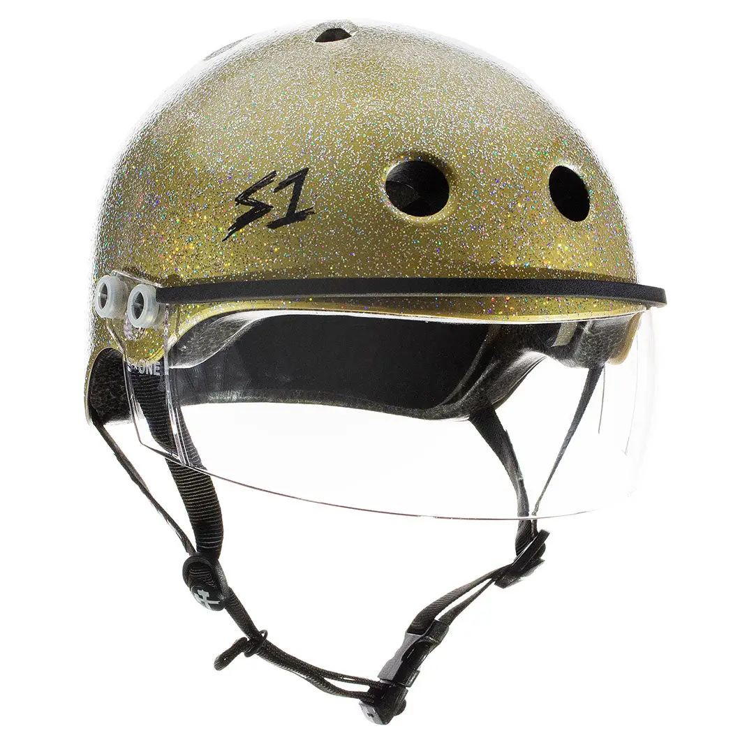 S-One Visor Lifer Helmet - Gold Glitter 1