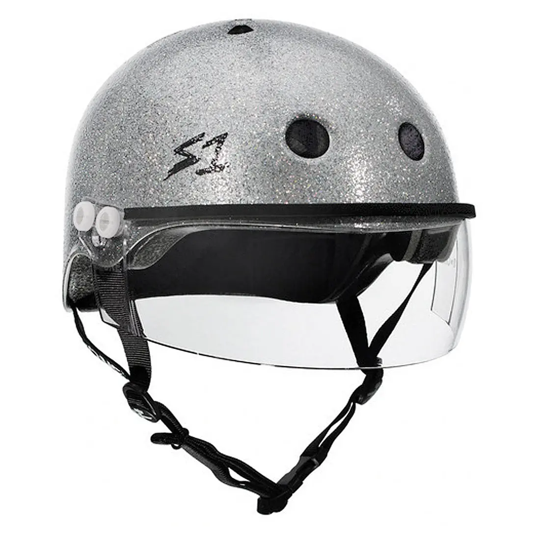 S-One Visor Lifer Helmet - Silver Glitter 1