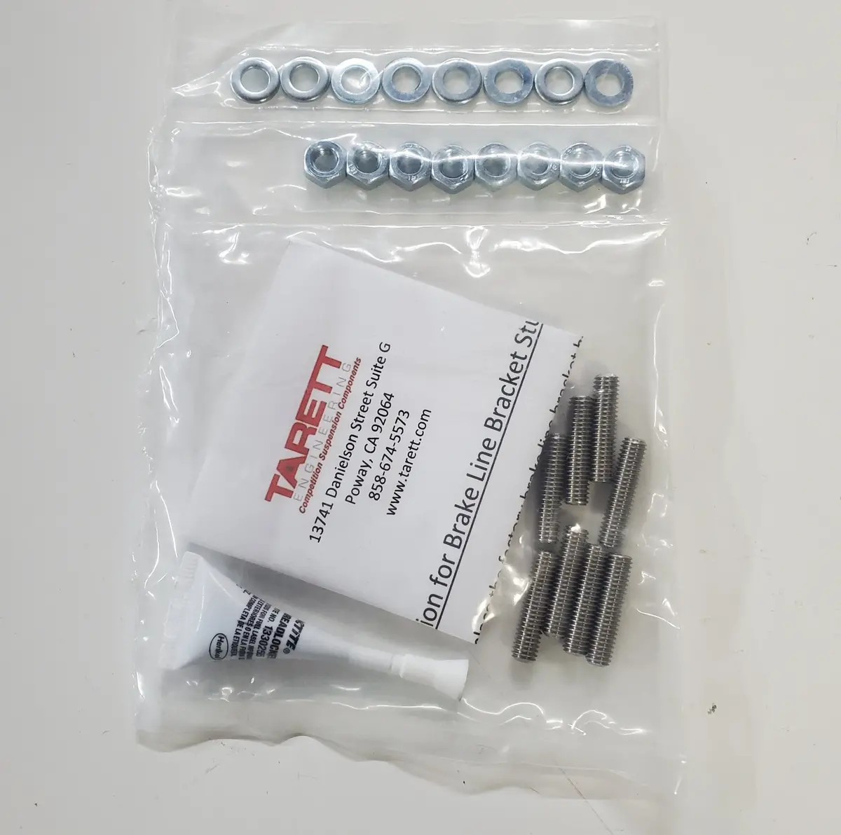 Tarett Brake Line Bracket Stud Kit - 986/996/987/997/981/991/992 1