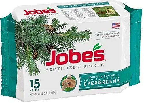 Jobe's 01611 15 Pack Evergreen Tree & Shrub Fertilizer Spikes - Quantity Of 1 1