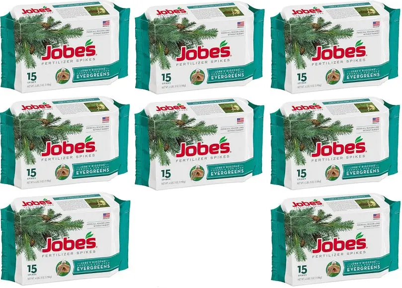 Jobe's 01611 15 Pack Evergreen Tree & Shrub Fertilizer Spikes - Quantity Of 8 1