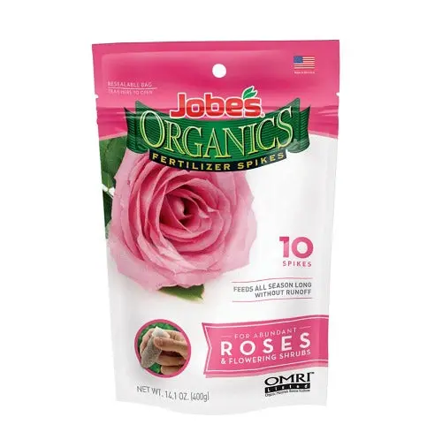 Easy Gardener 04128 Jobe's 10-Pack Of 3-5-3 Organic Rose & Flowering Shrub Fertilizer Spikes - Quantity Of 1 1