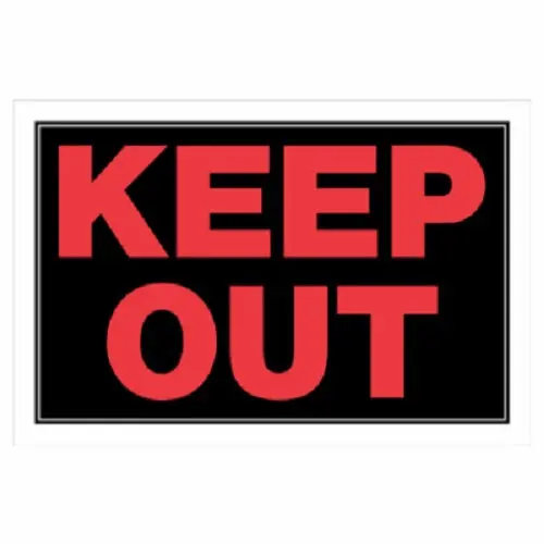 Hillman 839898 8" X 12" Heavy Gauge Plastic Keep Out Signs - Quantity Of 48 1