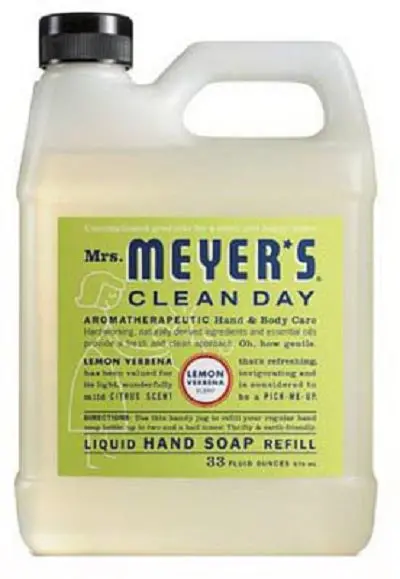 Mrs. Meyer's 12163 33 Oz Bottle Of Lemon Scent Liquid Hand Soap Refill Bottle - Quantity Of 3 1