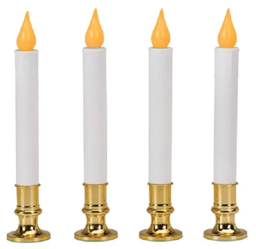 Sylvania V24329-88 4 Pack Battery Operated Christmas Orange Flicker Flame Led Candles - Quantity Of 6 1