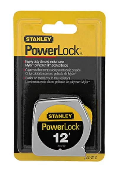 Stanley 33-212 1/2 Inch X 12 Foot Powerlock Tape Measure - Quantity Of 36 1