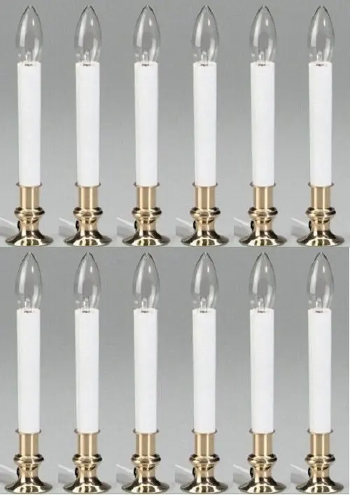 Holiday Wonderland 1528-88 9" Clear Electric Sensor Christmas Window Candles - Quantity Of 12 1