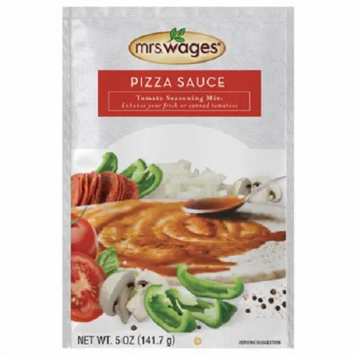 Mrs. Wage's W539-J4425 5 Oz Pack Of Tomato Sauce & Canning Mix Pizza Sauce - Quantity Of 14 1