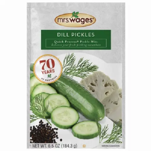 Mrs. Wage's W621-J7425 6.5 Oz Pack Of Dill Pickle Mix Canning Seasoning - Quantity Of 6 1