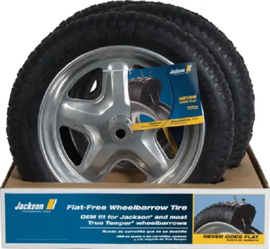 Ames / Jackson Sfftcc 16" Sport Flat Free Replacement Wheelbarrow Tire With Wheel - Quantity Of 2 1