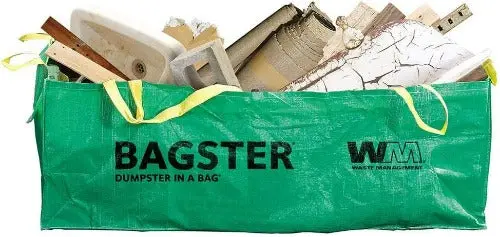Bagster 3Cuyd Waste Management Dumpster In A Bag 8' X 4' X 2.5' Trash Pickup - Quantity Of 3 1