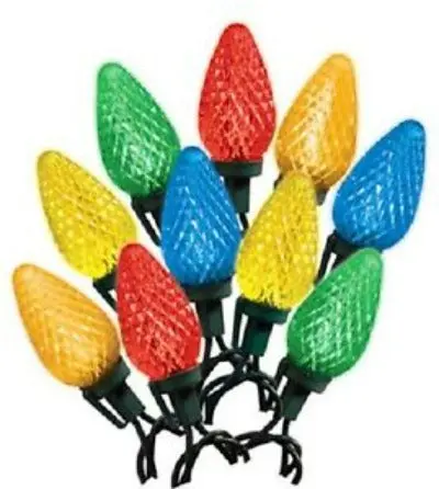 Holiday Wonderland 47657-88A Multi-Color C9 Led 25 Light Count Christmas Lights - Quantity Of 3 1