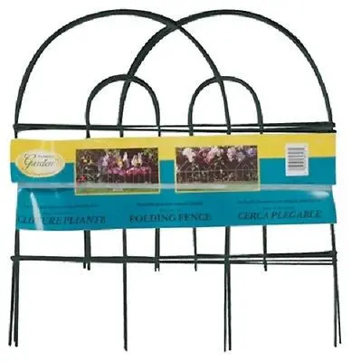 Panacea 89312 18" X 8' Green Wire Round Top Folding Garden Fence Fencing - Quantity Of 10 1