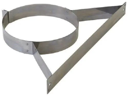 Selkirk 206520 6T-Wb 6" Steel Chimney Pipe Wall Band Support Bracket - Quantity Of 3 1