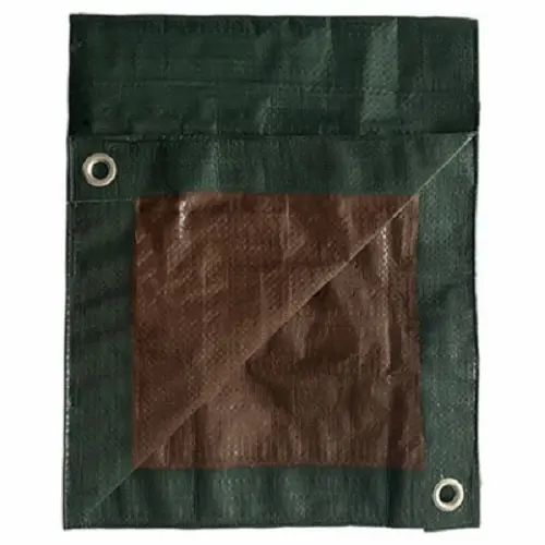 Itm Md-Wp-Gb-0418 4' X 18' Green & Brown Reversible Wood Pile Tarp - Quantity Of 4 1