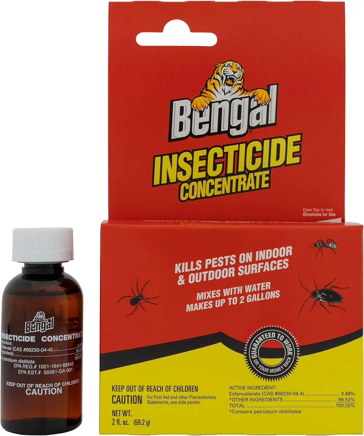 Bengal 33100 2 Oz Concentrated Roach Flea Tick Ant Spider Insecticide - Quantity Of 3 1
