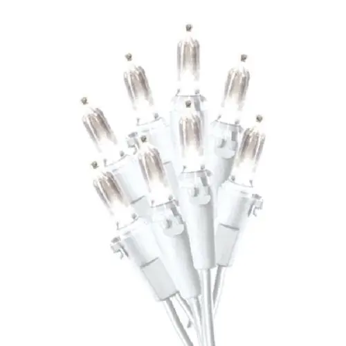 Holiday Wonderland 40846-88A 100 Count Warm White With White Wire Led Mini Christmas Light Set - Quantity Of 4 1