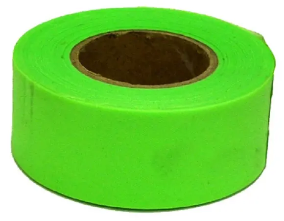 Hanson 17001 150 Ft Glo Lime Vinyl Flagging Tape / Marking Ribbon - Quantity Of 11 1