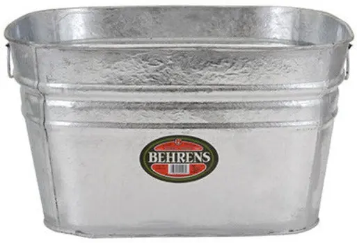 Behrens 62 15.5 Gallon Galvanized Steel Square Pet & Stock Tub - Quantity Of 2 1