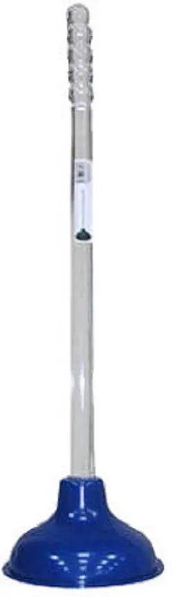 Everflow Industrial C28822 19" Clear Handle & Blue Cup Toilet Plunger - Quantity Of 10 1