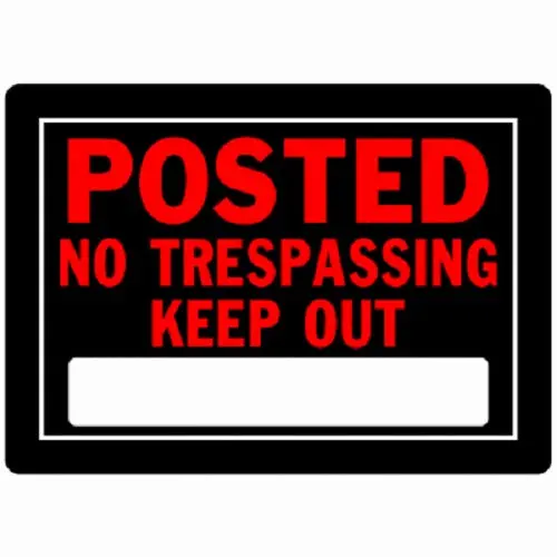 Hillman 840141 10" X 14" Aluminum Posted No Trespassing Keep Out Sign - Quantity Of 144 1