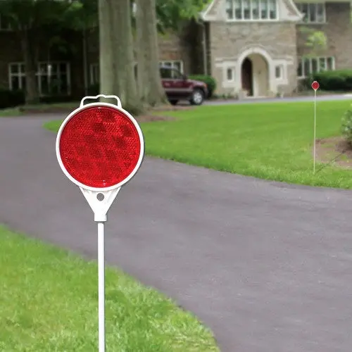 Hillman 840070 36" Tall Red Driveway Marking Reflectors - Quantity Of 24 1