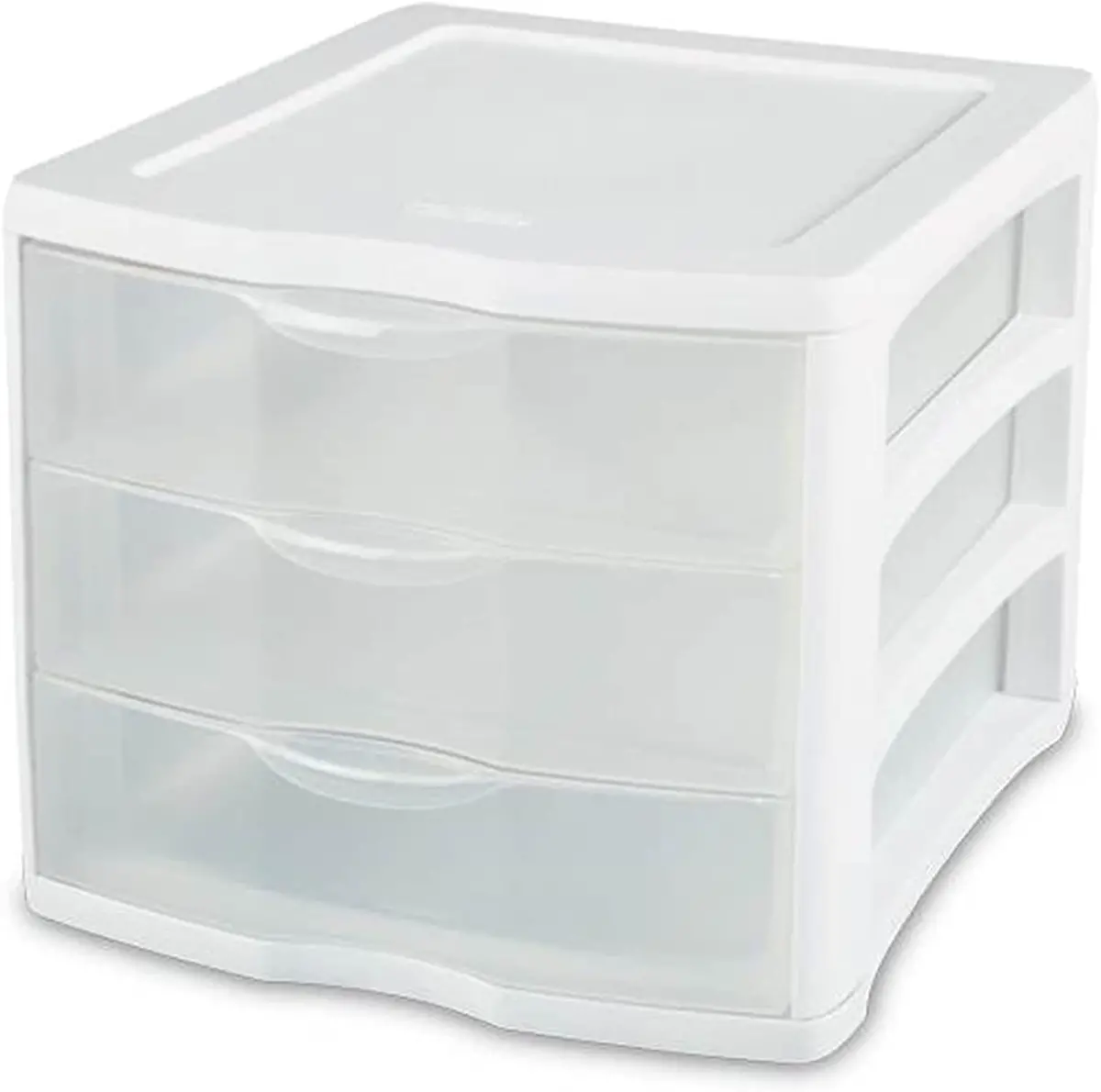 Sterilite 17918004 3 Drawer White Frame Clearview Organizer - Quantity Of 24 1