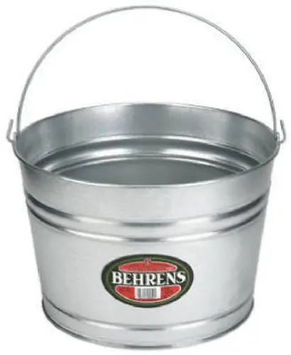Behrens C17gs 4 Gallon Galvanized Sheet Steel Wash Tub Bucket - Quantity Of 4 1