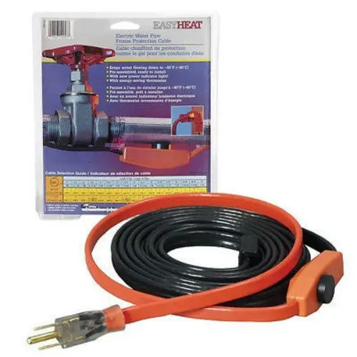 Easy Heat Ahb-124 24' Automatic Pipe Heating Freeze Protection Cable With Thermostat - Quantity Of 3 1