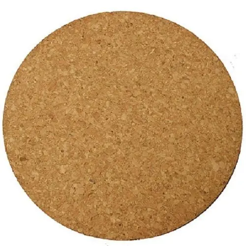 Midwest Air Cm12 12" Round Cork Floor / Pot Protector Cork Saucer Mat - Quantity Of 6 1