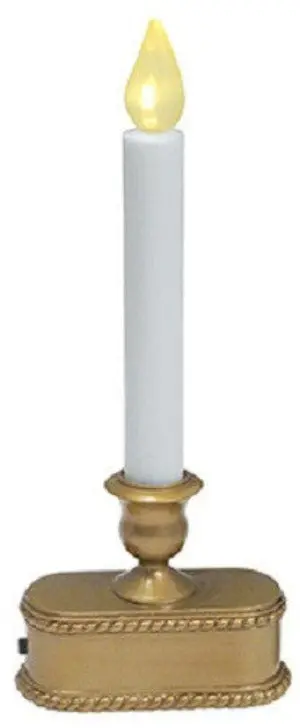 Sylvania V1533-88 9" Battery Operated Gold Led Window Candle - Quantity Of 6 1